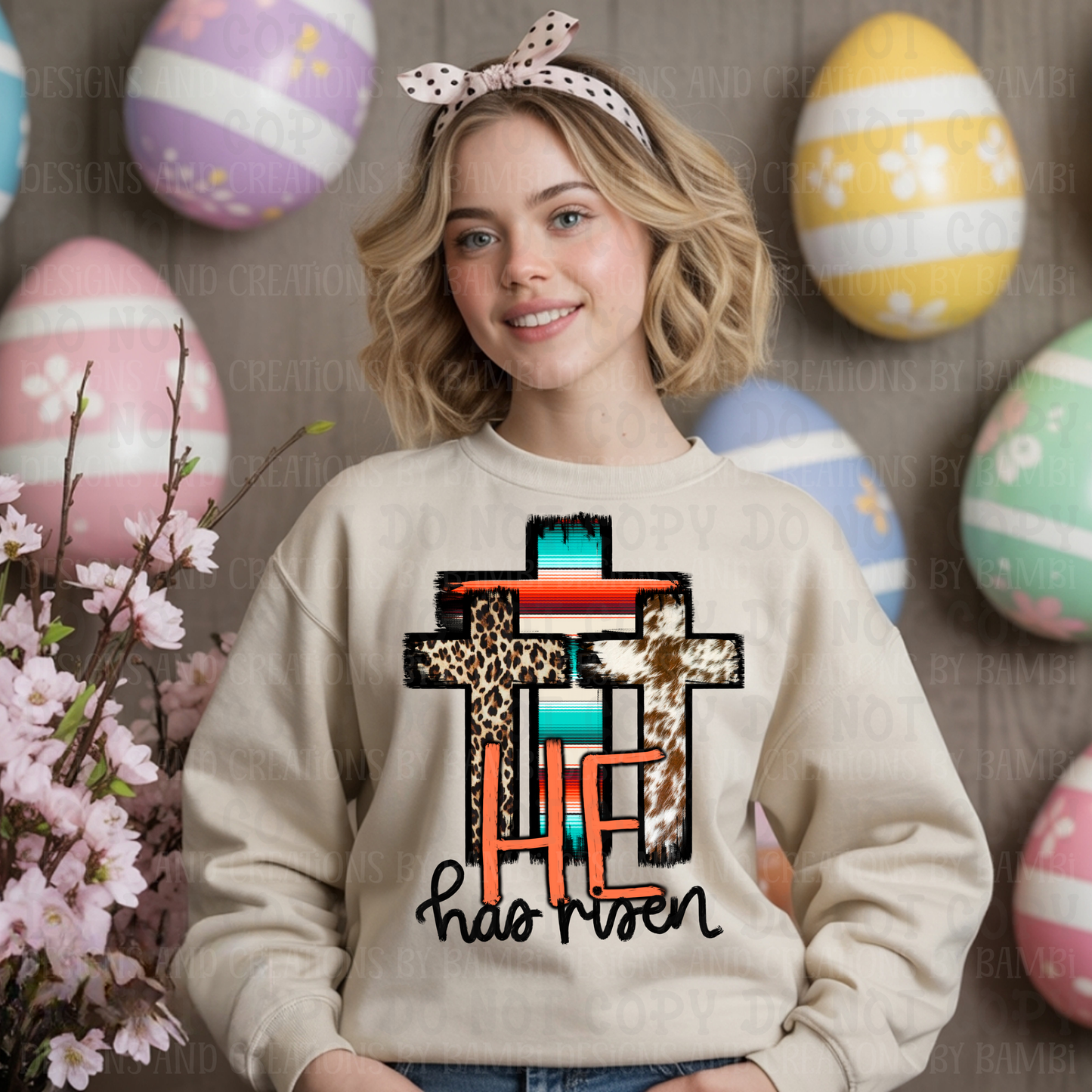 He Has Risen Western Crosses