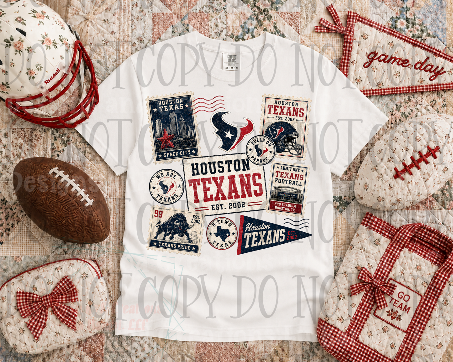 Houston Texans Stamp Collage