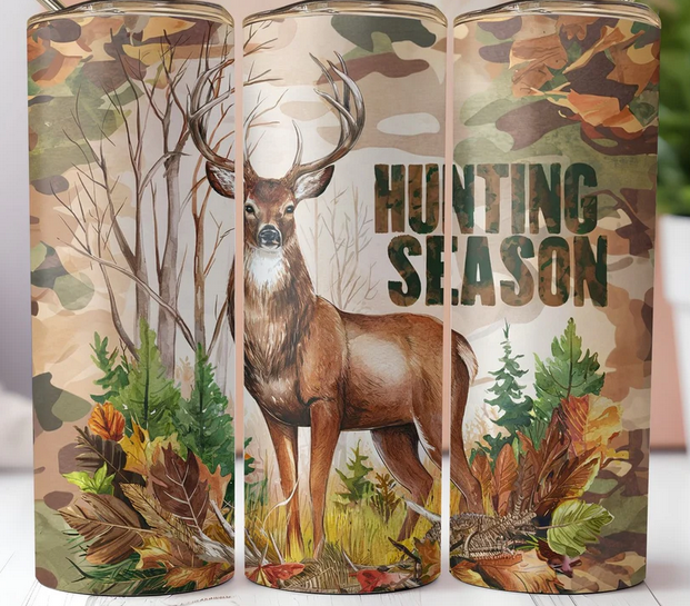Hunting Season 20 oz Skinny Sublimation Tumbler