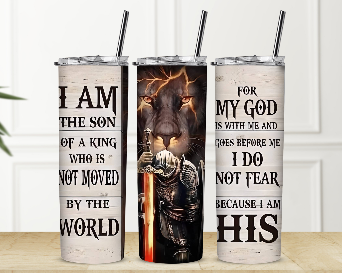 I Am The Son Of A King 20 oz Skinny Sublimation Tumbler
