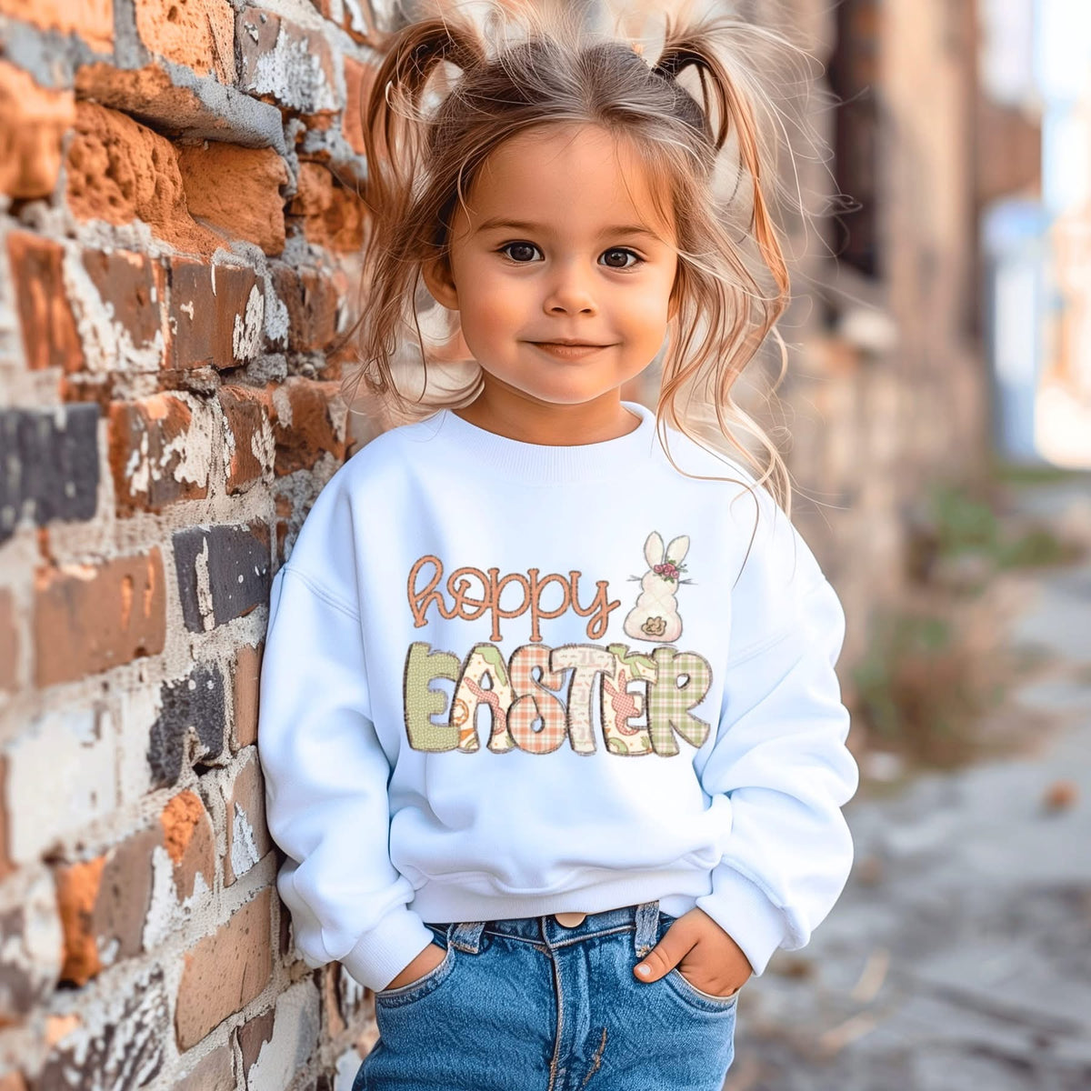 Hoppy Easter in Earth Tones with Bunny