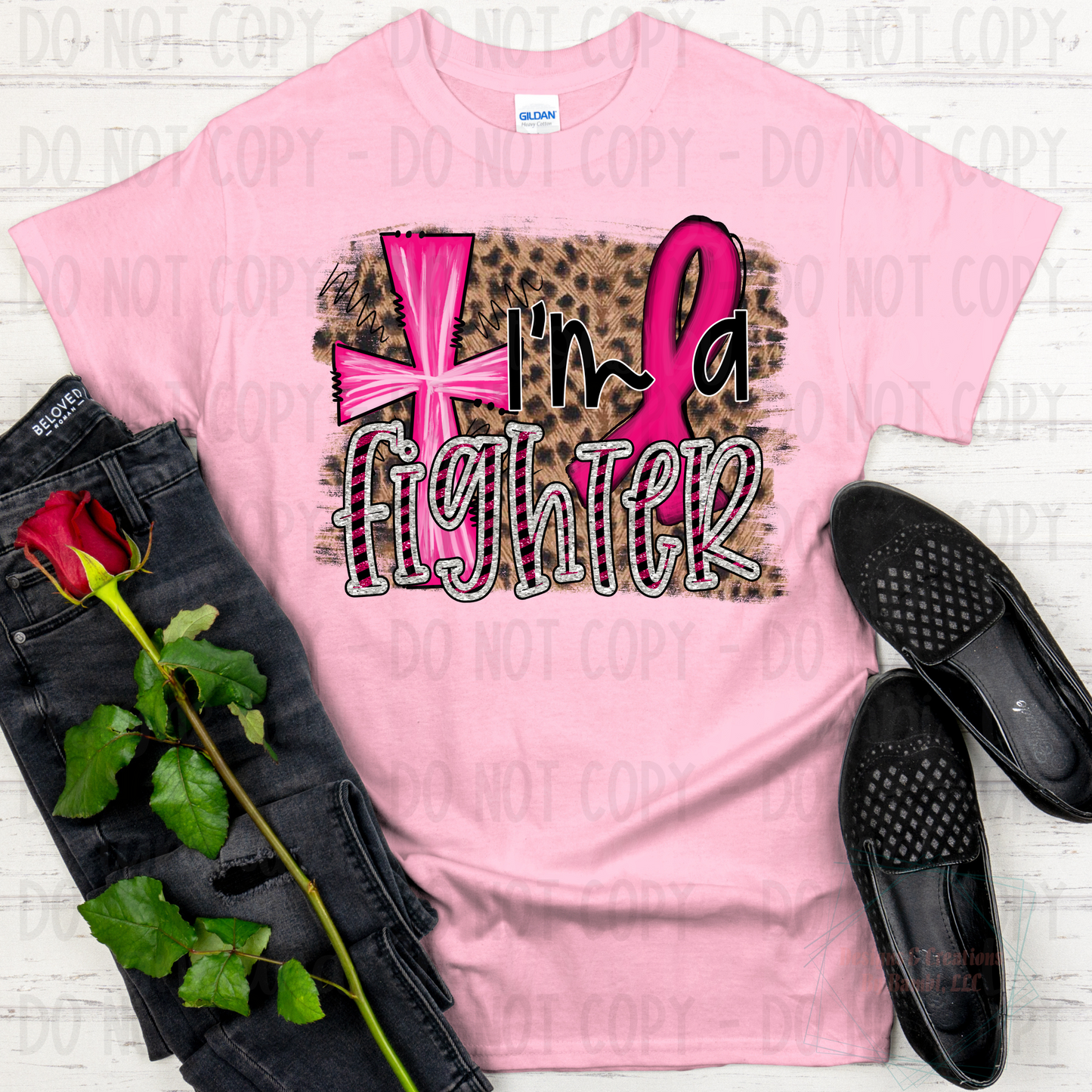 I'm A Fighter with Leopard Background