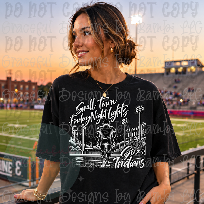 Halftone Friday Night Lights Football Player (Personalized with Number) Local School Collection