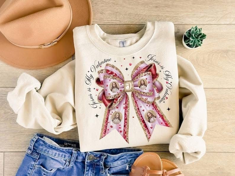 Jesus My Valentine With Coquette Bow