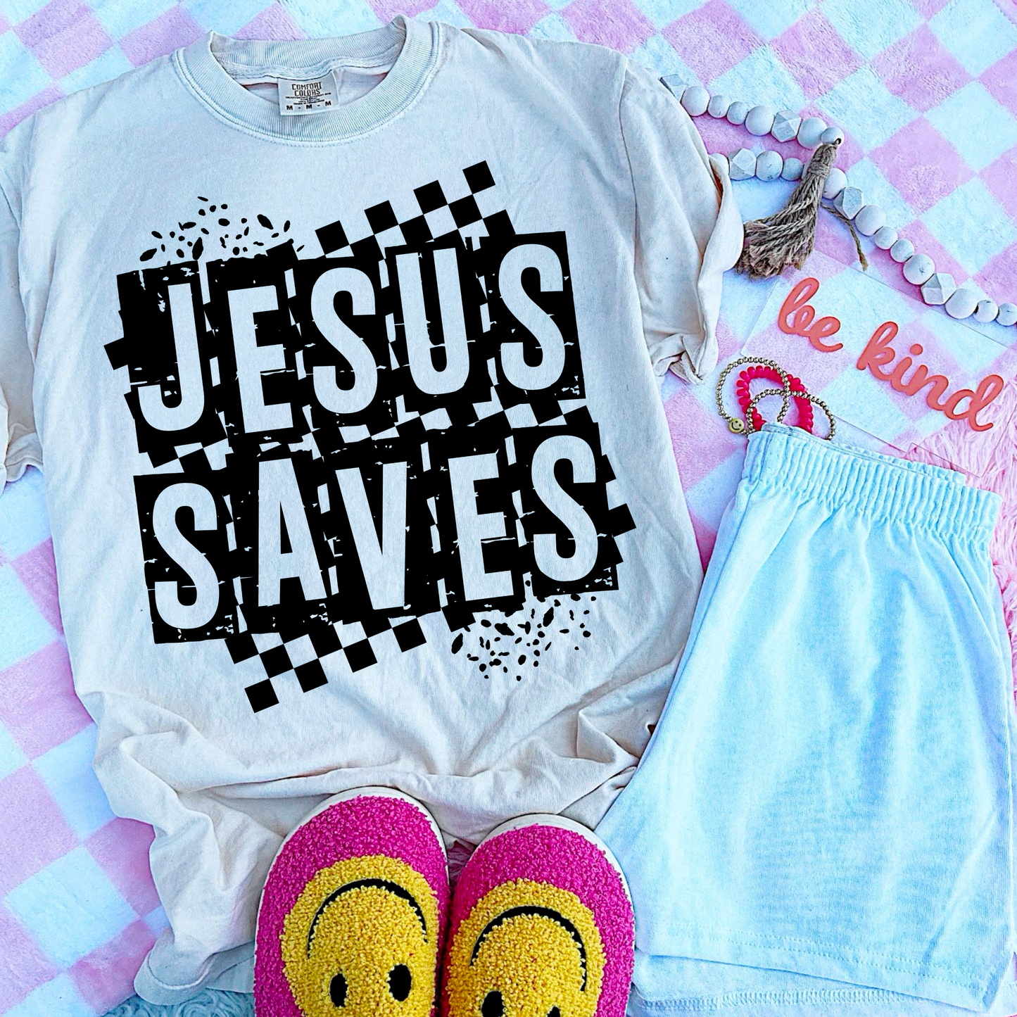 Jesus Saves Black Font