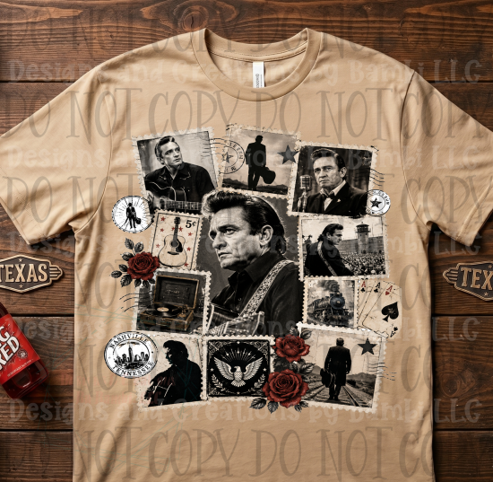 Johnny Cash Stamp Collage