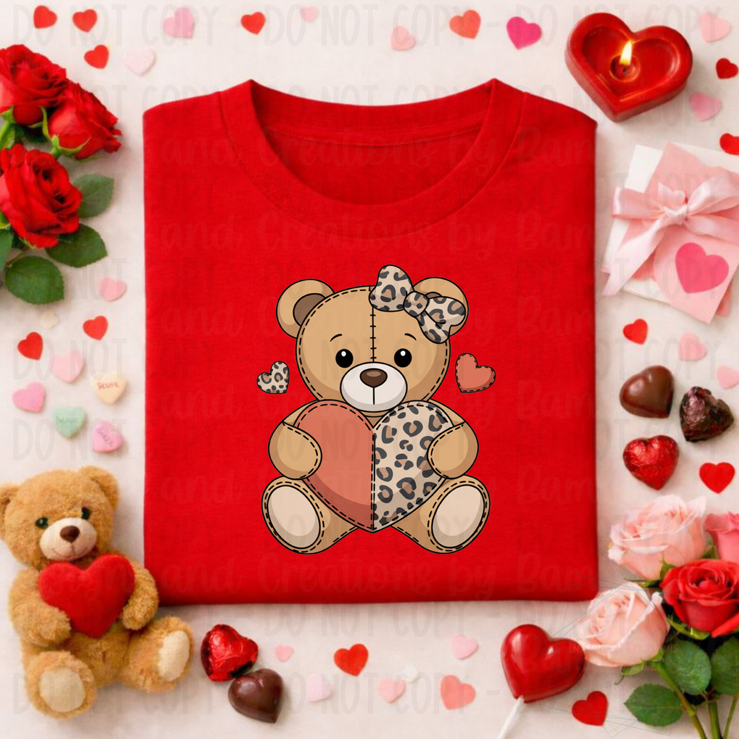Leopard Valentine Teddy Bear