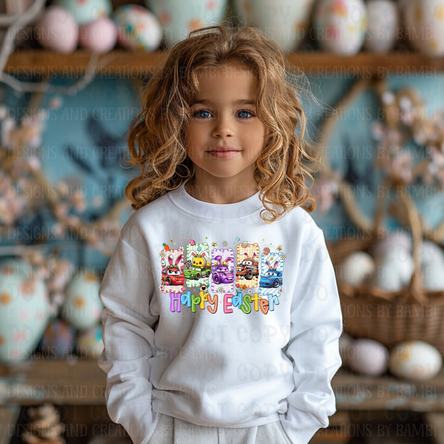 Lightening McQueen Happy Easter Frames