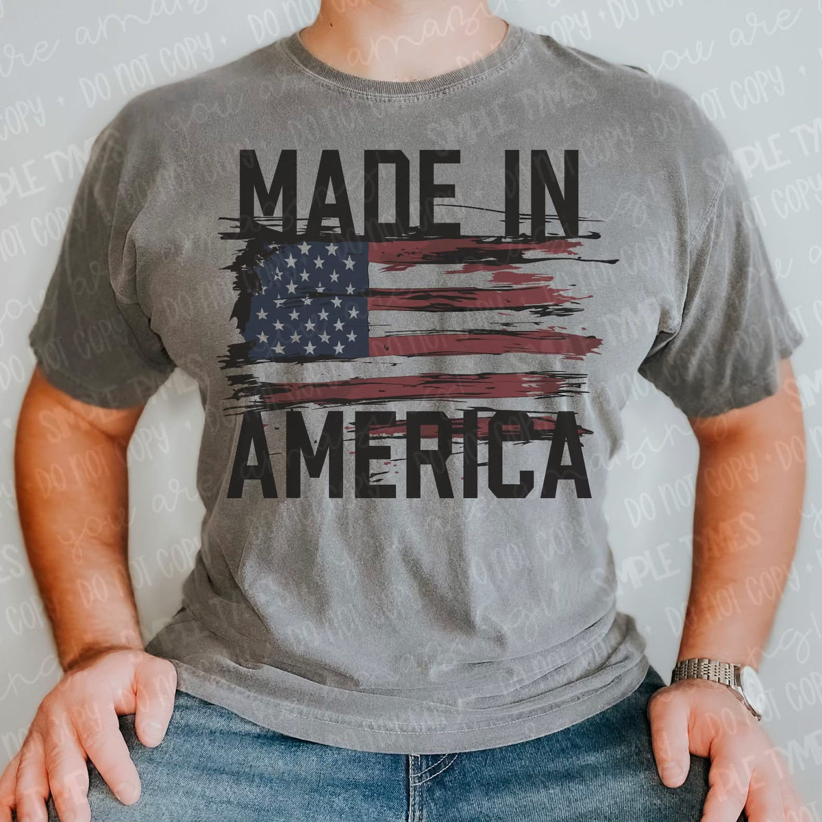 Made In America With Flag