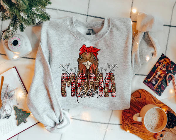Mama Hen in Red