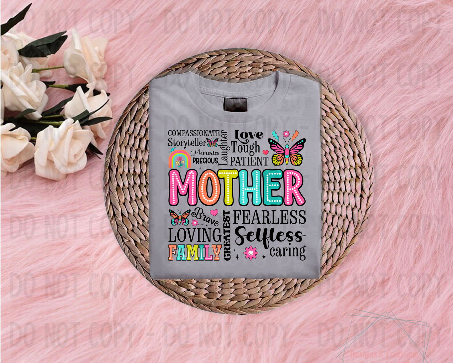 Mother in Dalmation Dots Bright Colors