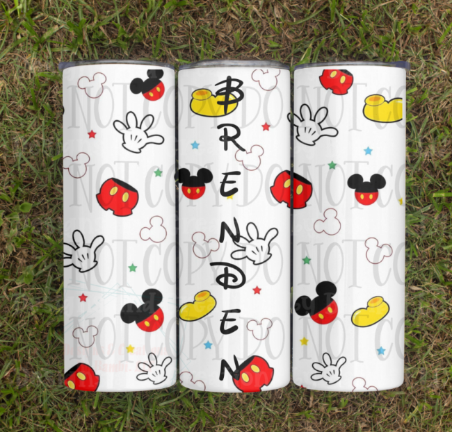 Mouse Personalized 20oz Skinny Sublimation Tumbler