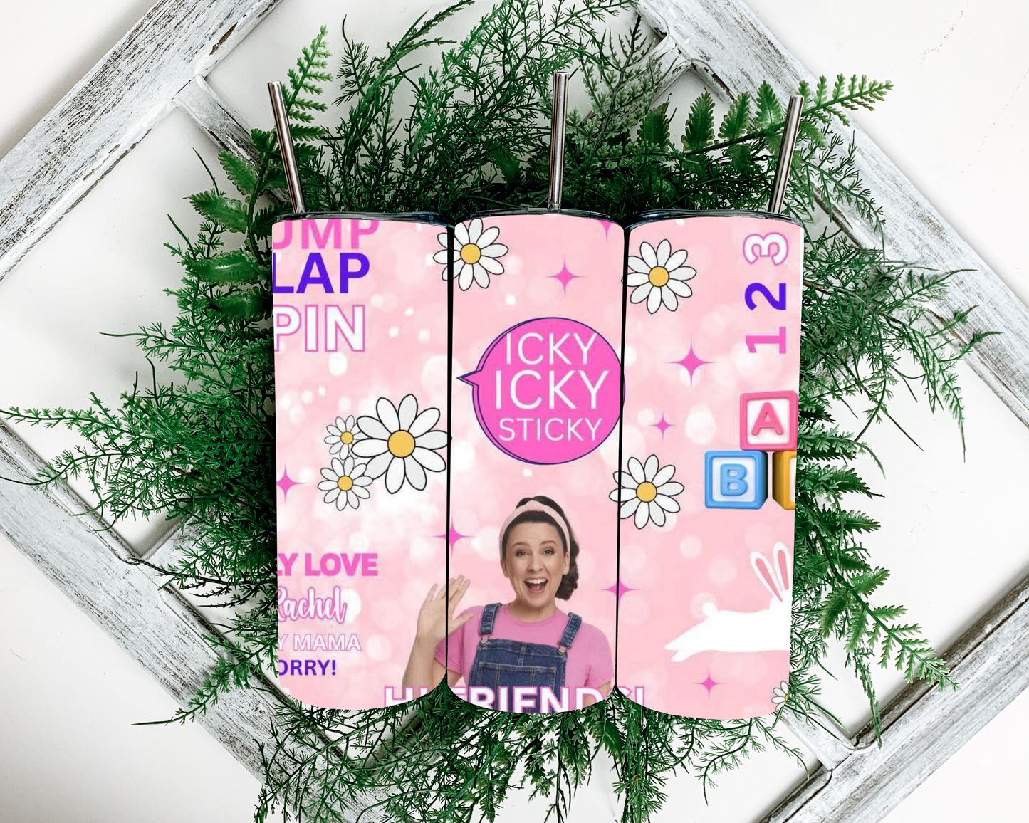 Ms. Rachel 20 oz Skinny Sublimation Tumbler