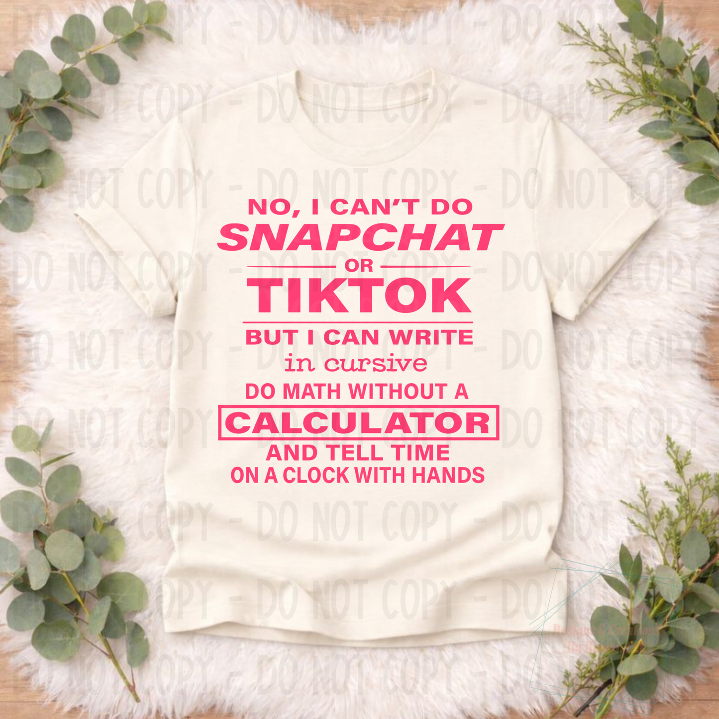 No I Can't Snapchat Pink Font