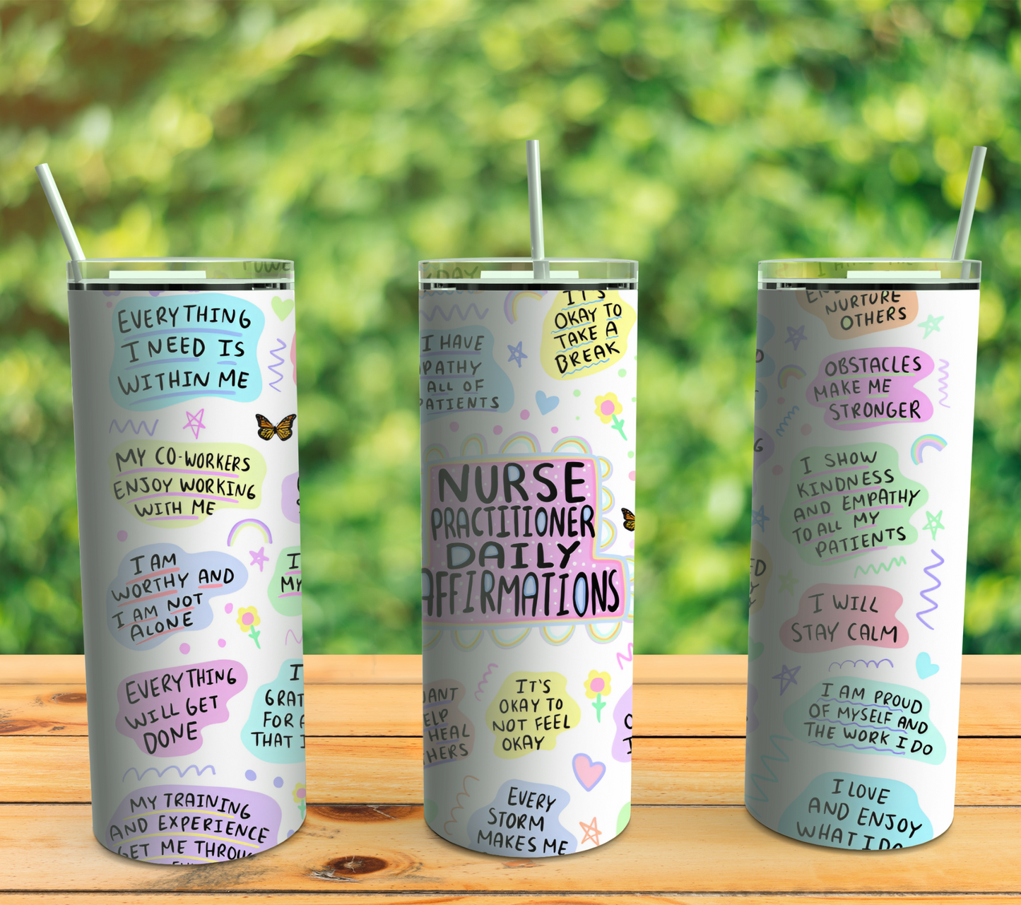 Nurse Practitioner Daily Affirmations 20oz Sublimation Tumbler