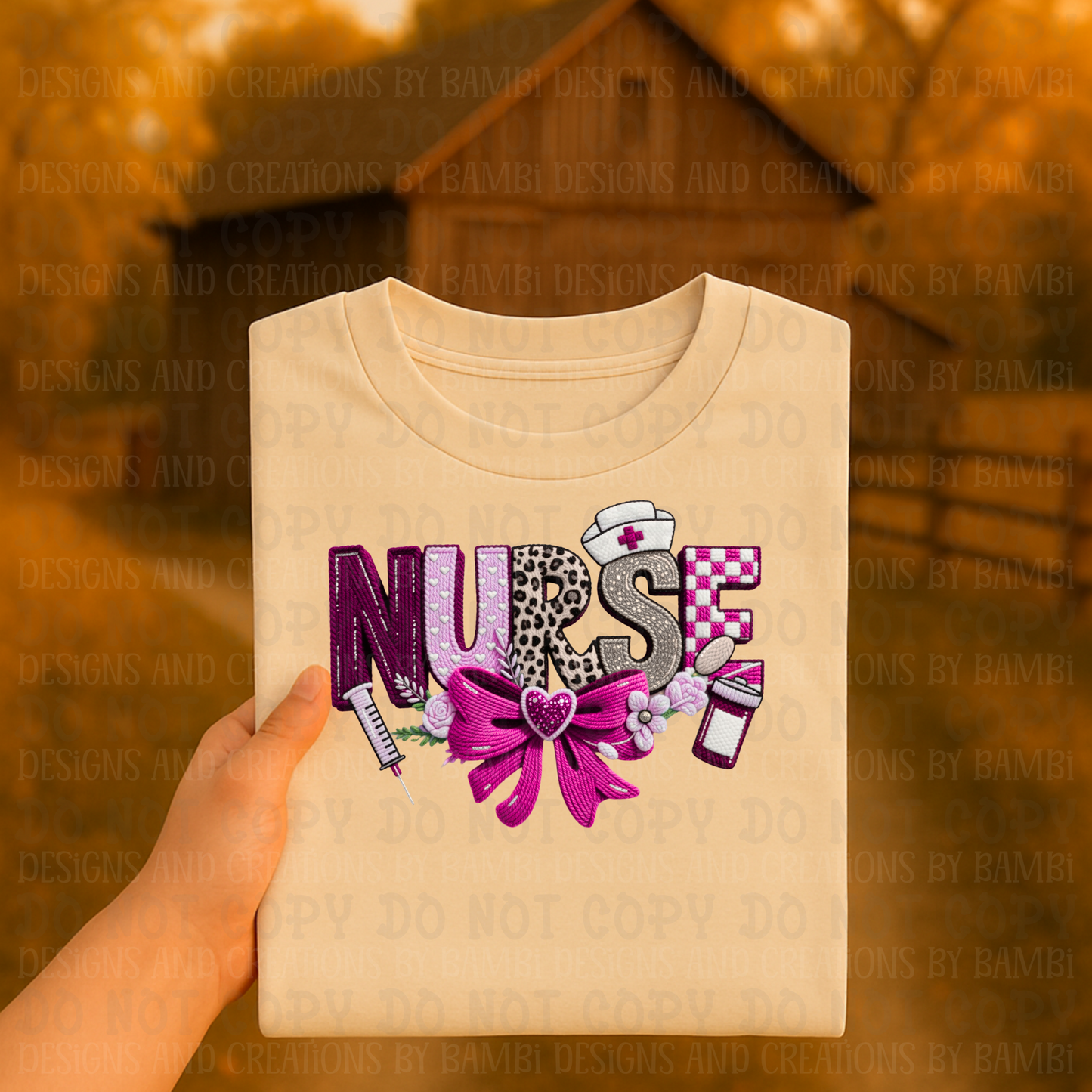 Nurse in Bright Pink with Leopard