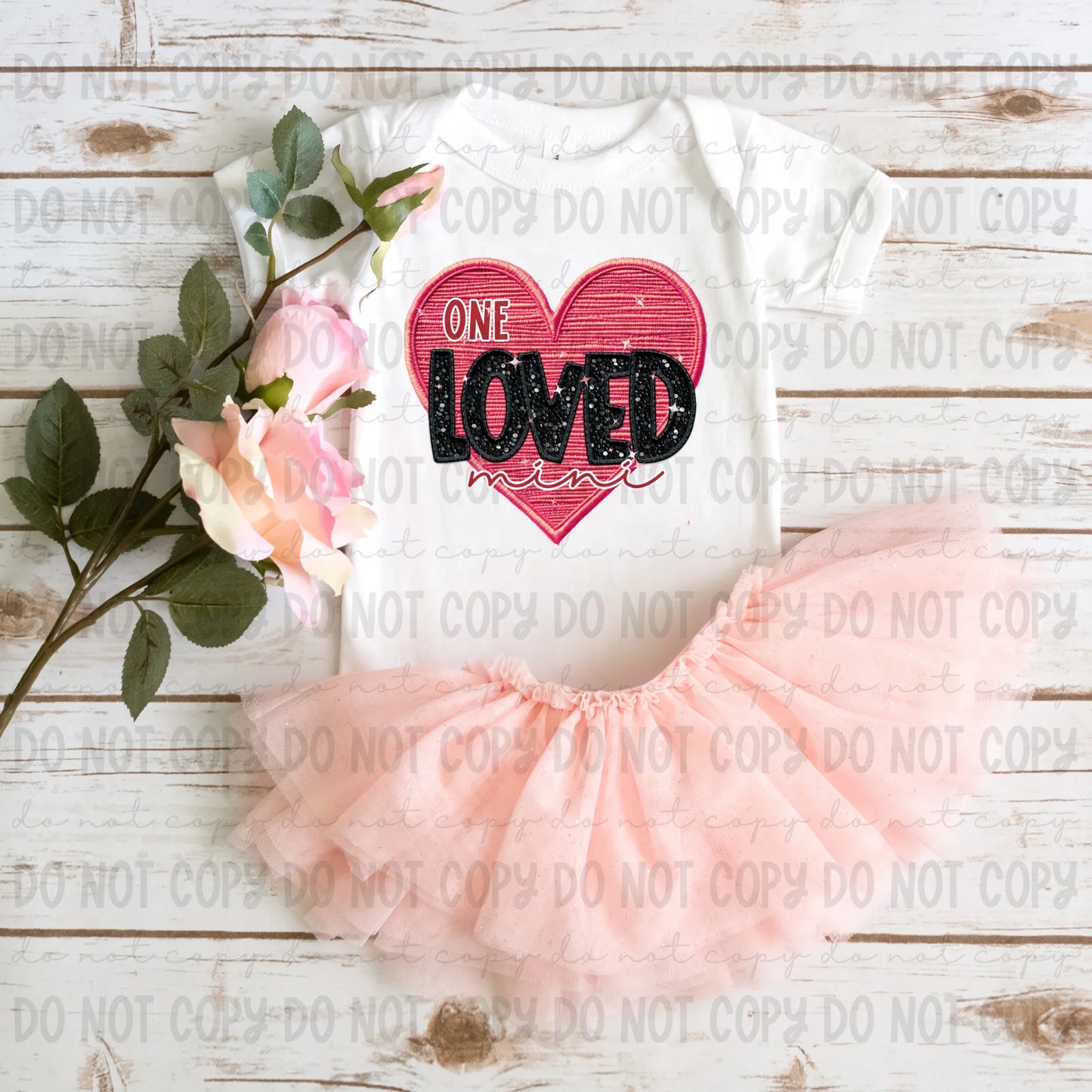 One Loved Mama/Mini in Faux Sequin/Embroidery