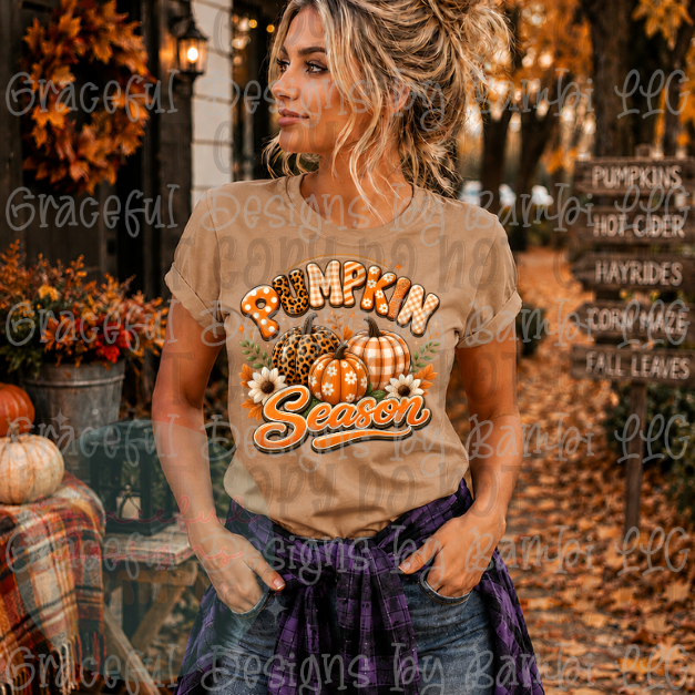 Orange and Leopard Pumpkin Season