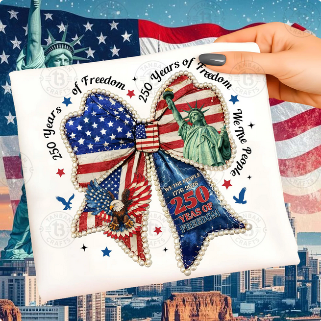 Faux Patchwork Coquette 250 Years of Freedom