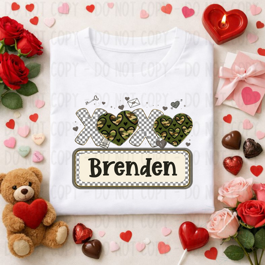 Personalized Camo Heart Valentine Collection