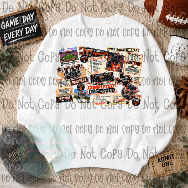 Faux Embroidery Westwood Panthers Fanatic File