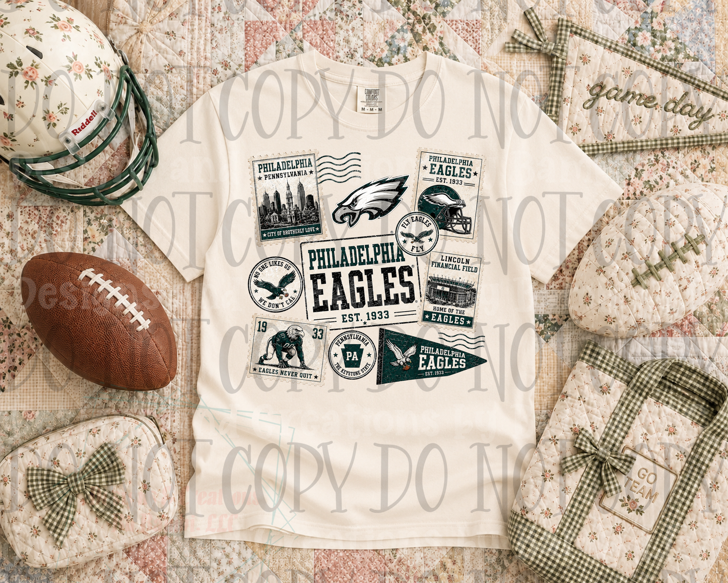 Philadelphia Eagles Stamp Collage