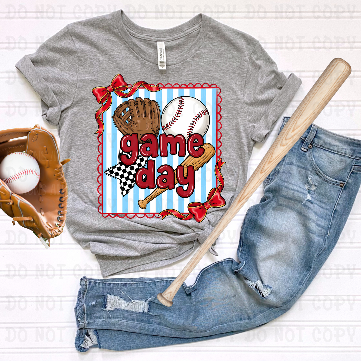 Preppy Coquette Game Day Baseball