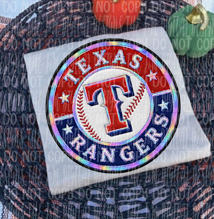 Faux Holographic Arlington Baseball