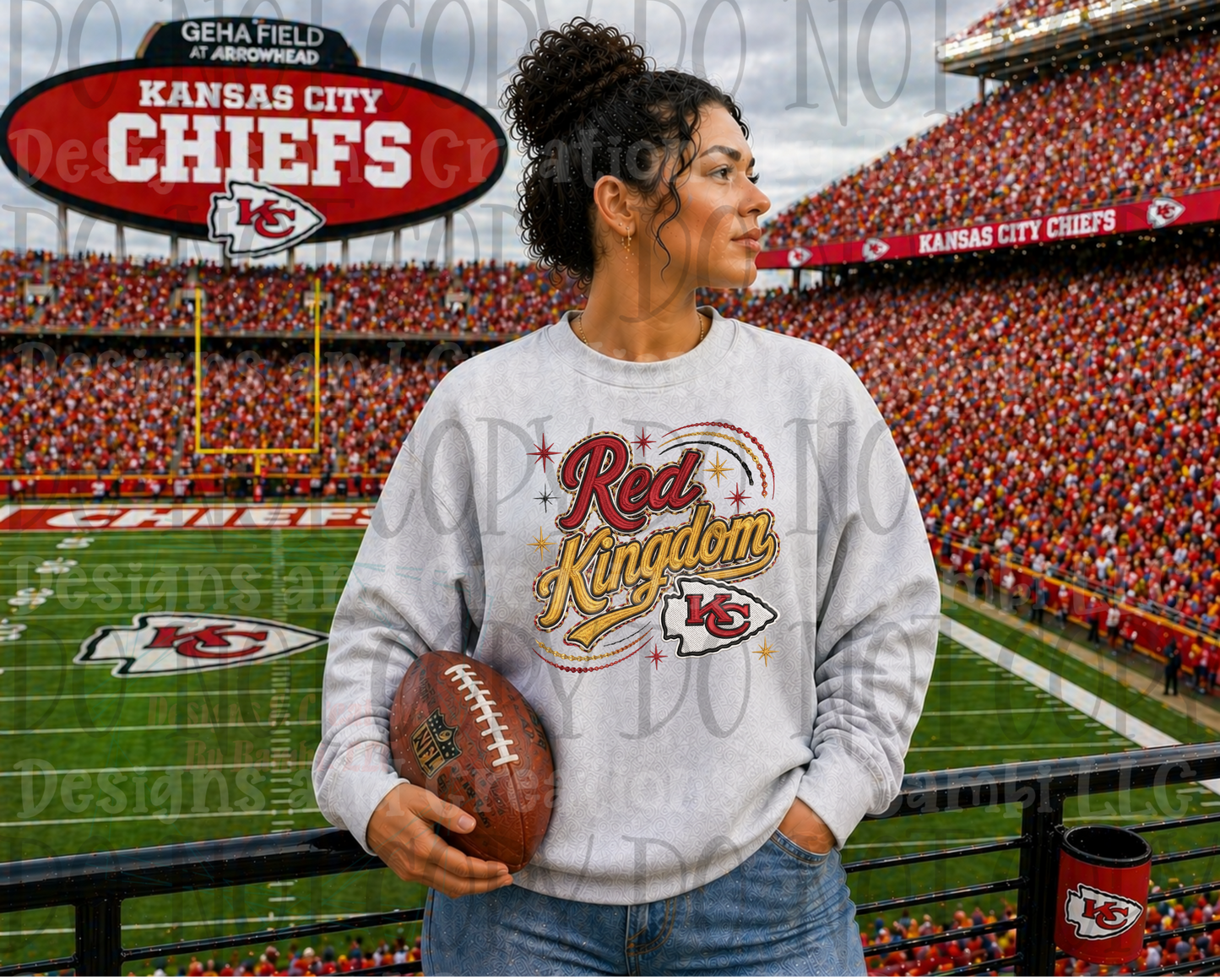 Faux Embroidery Bring on the Touchdowns