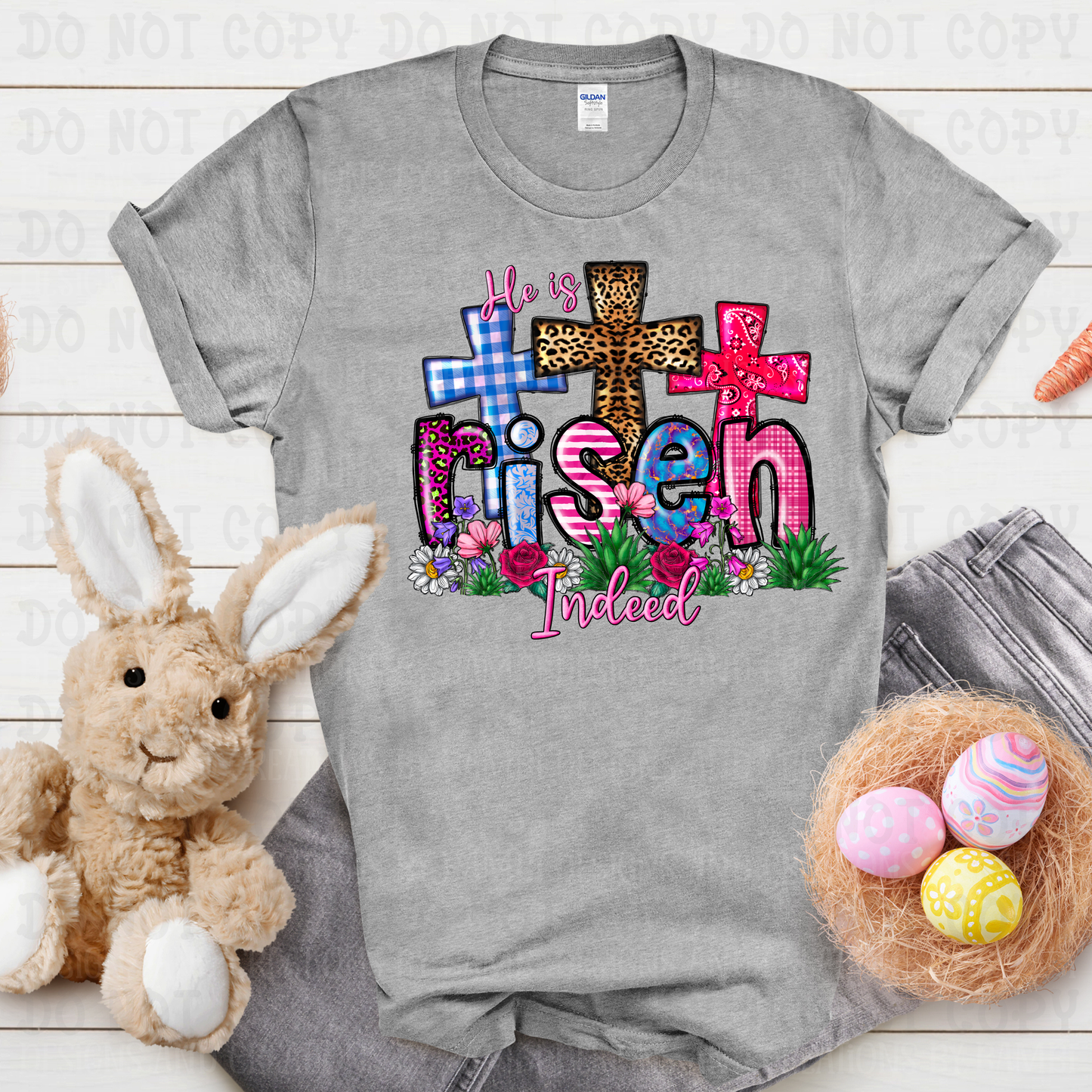 Risen Indeed with Leopard Cross