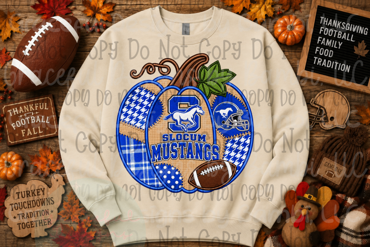 Faux Embroidery Local School Pumpkin Collection