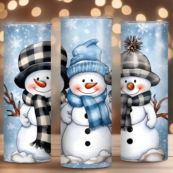 Snowman and Friends 20 oz Skinny Sublimation Tumbler