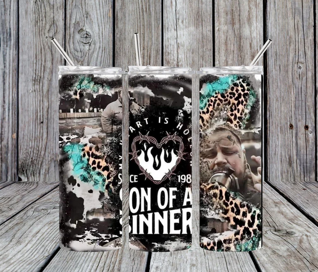 Son of A Sinner 20 oz Skinny Sublimation Tumbler