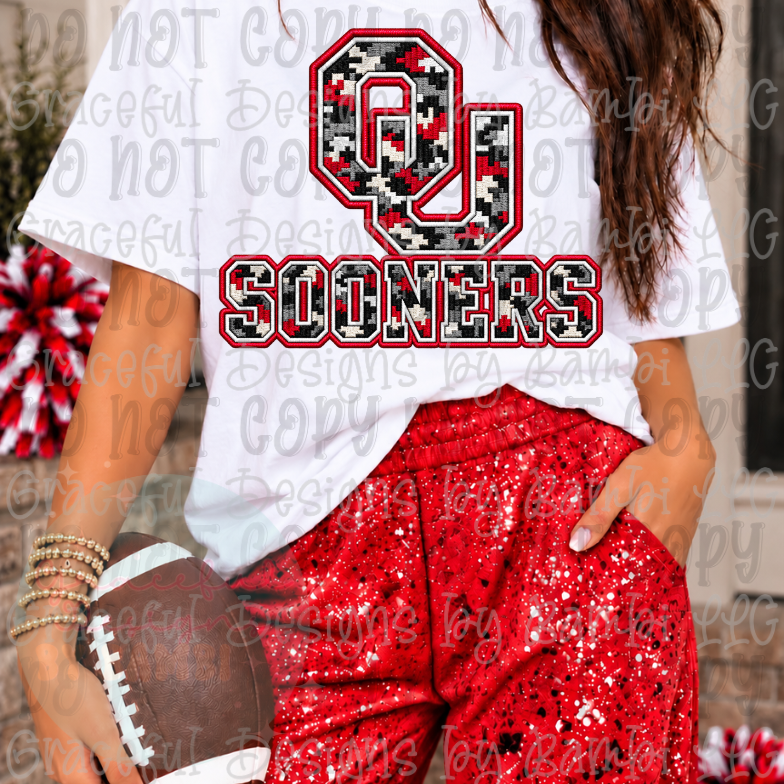 Faux Embroidered Football Team Mascots Collection
