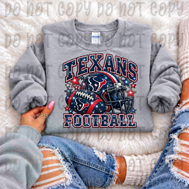 Faux Bling Embroidered Football Helmet Collection
