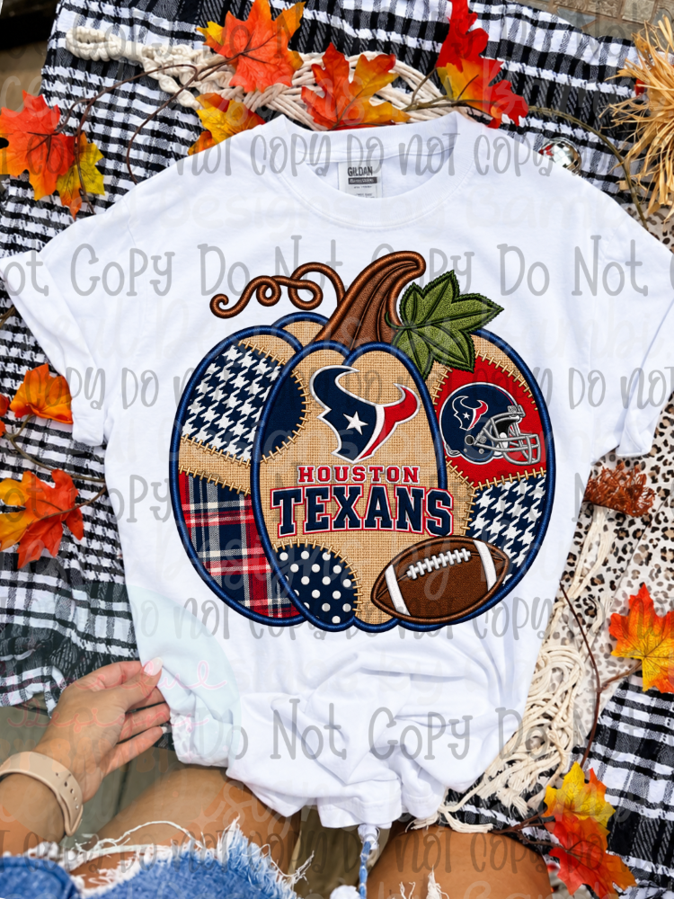 Faux Embroidery Pumpkin Football Collection