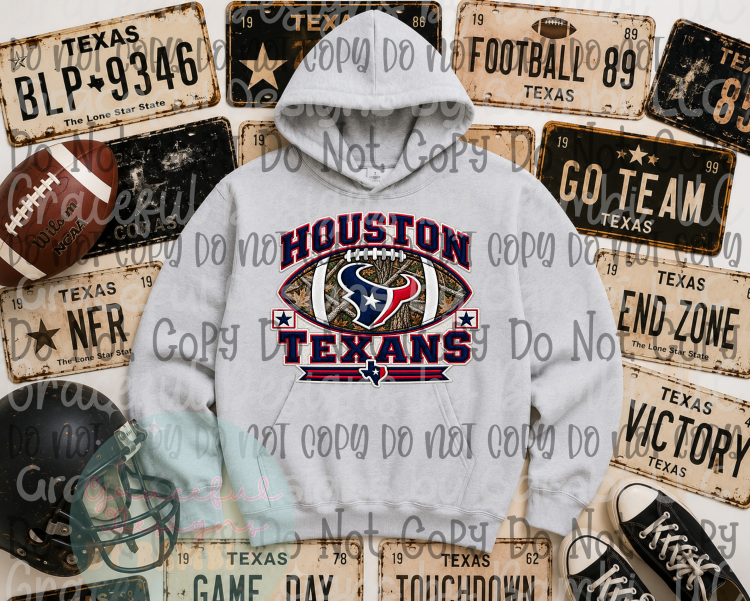 Faux Embroidery Camo Football Collection