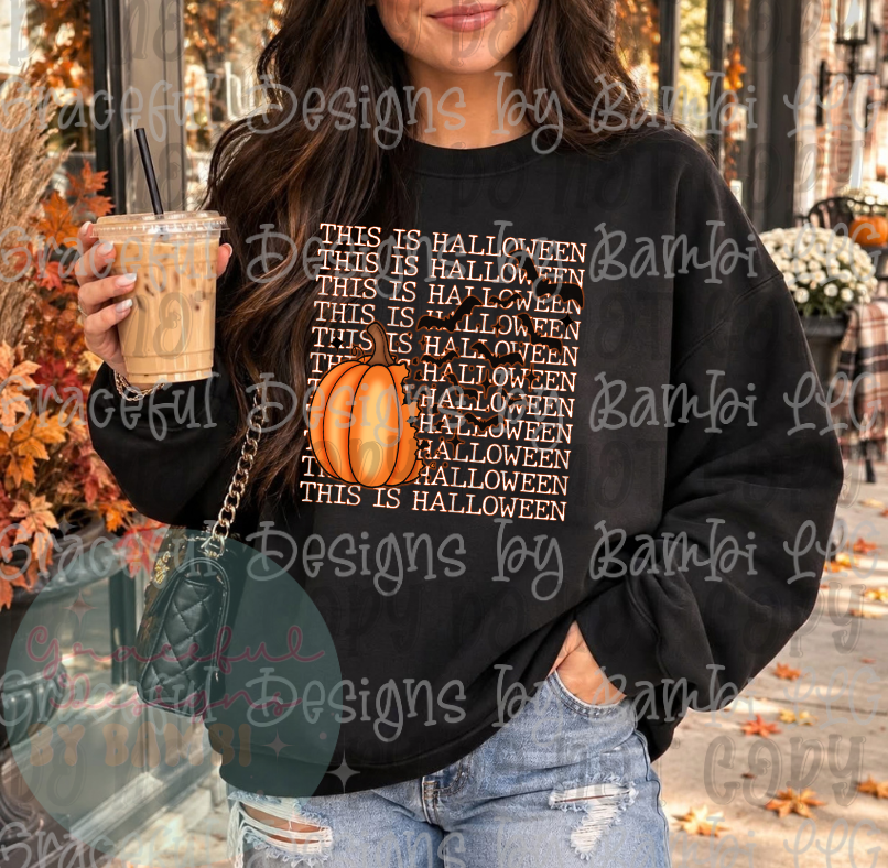 This is Halloween Orange and White Font