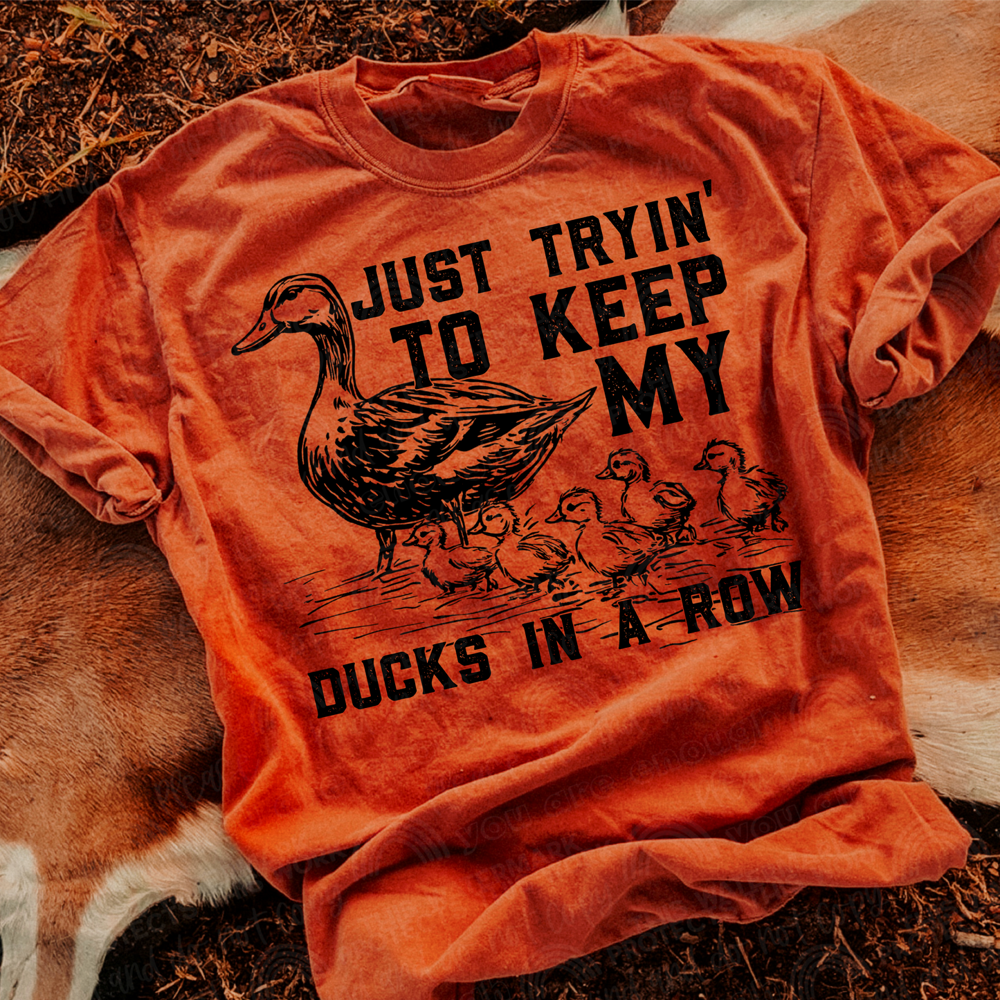 Trying To Keep My Ducks In A Row Black Font