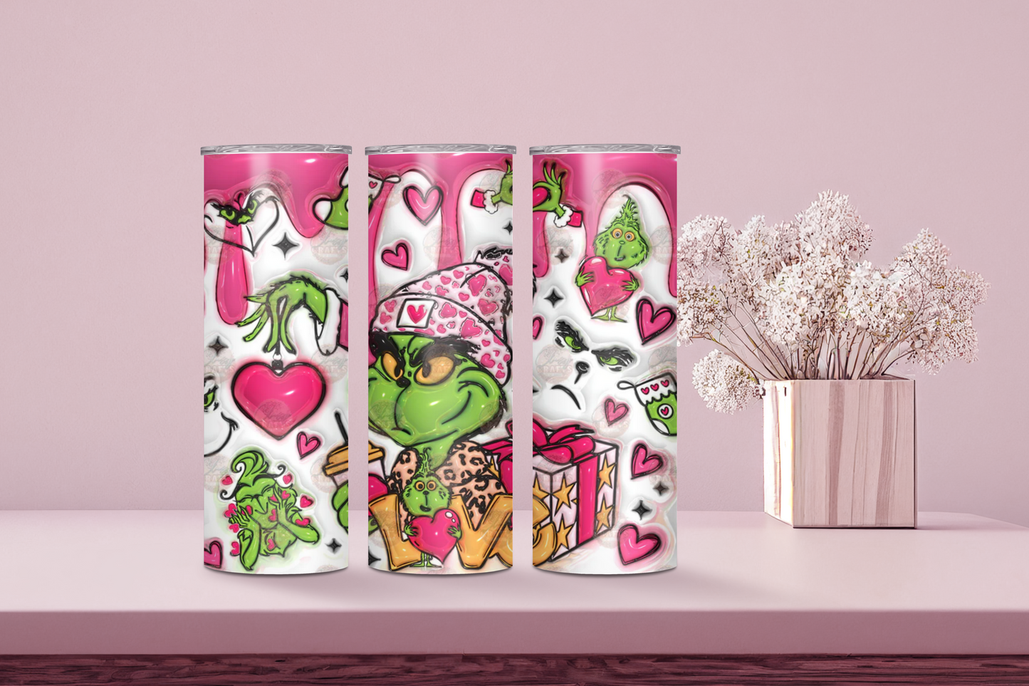 Valentine Grump Valentine 20 oz Skinny Sublimation Tumbler