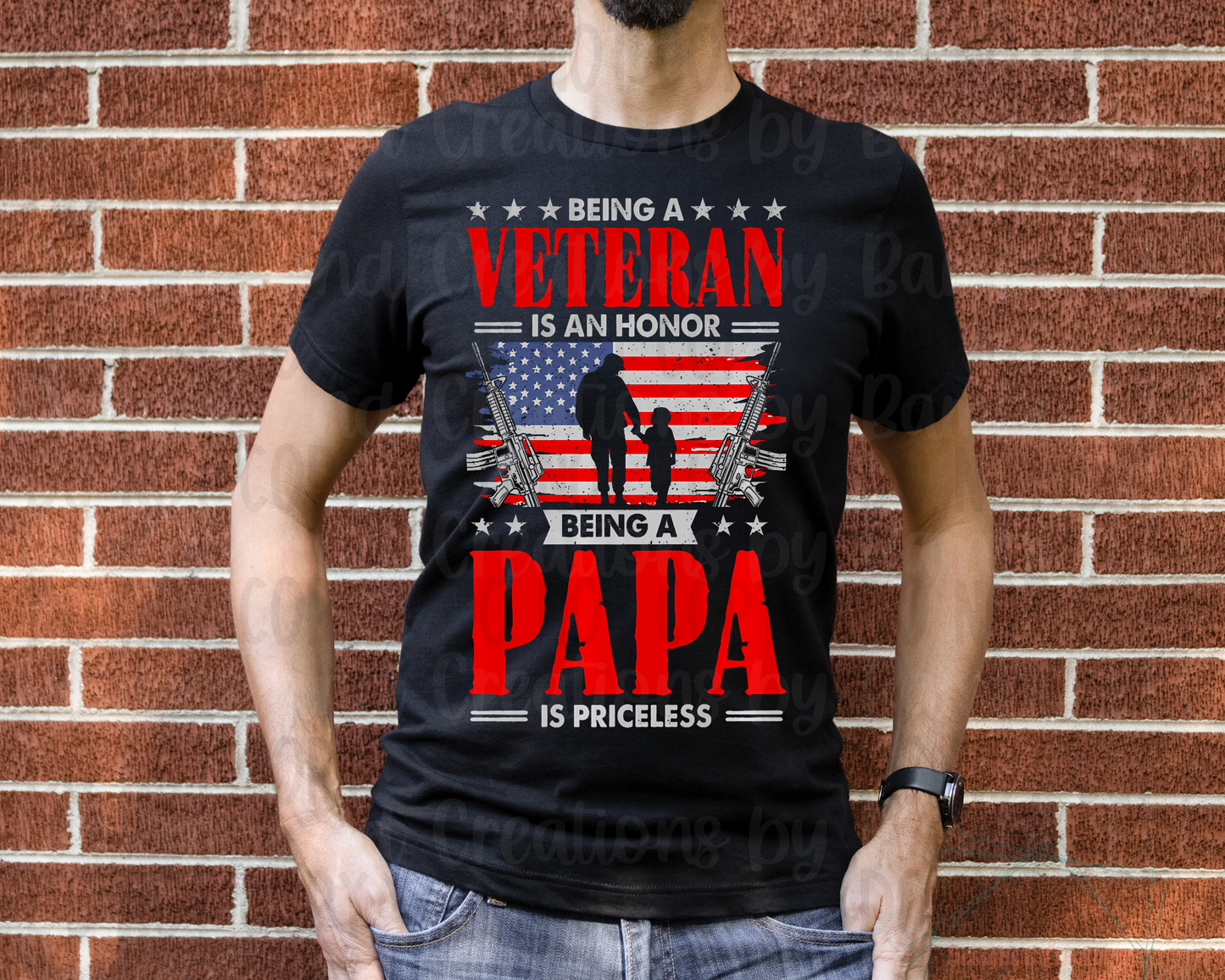 Veteran and Papa Honor and Priceless
