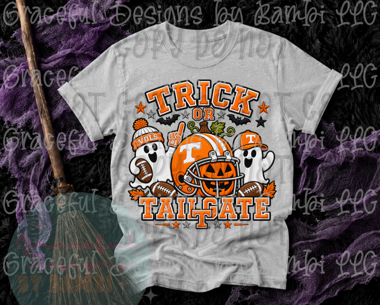 Faux Embroidery Trick or Tailgate Football Collection