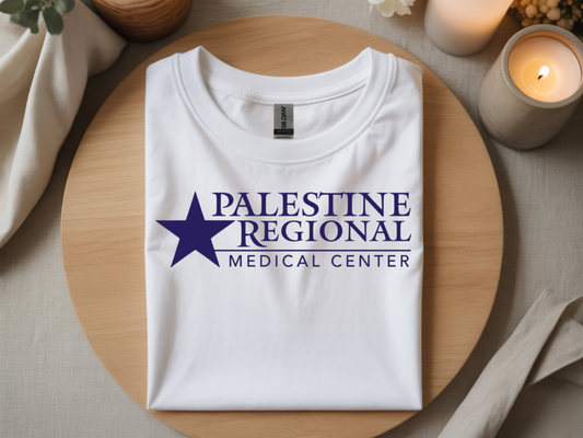 Palestine Regional Medical Center in Deep Blue Font