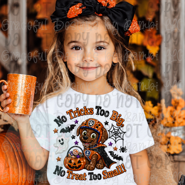 Faux Embroidered/Sequined No Tricks Too Big PP Collection