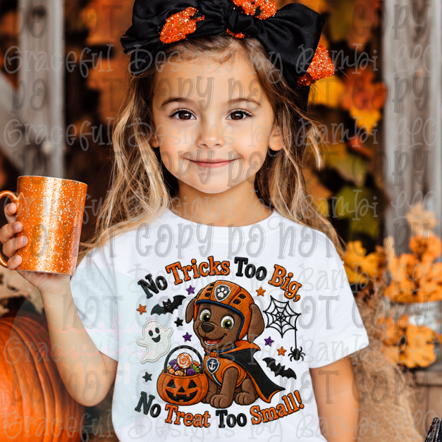 Faux Embroidered No Tricks Too Big PP Collection