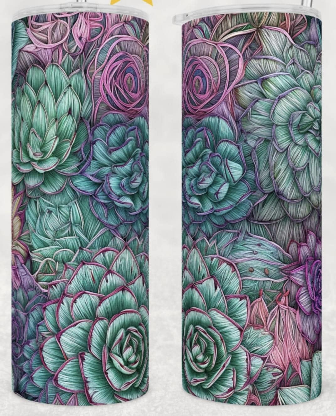 Succulent 20 oz Skinny Sublimation Tumbler