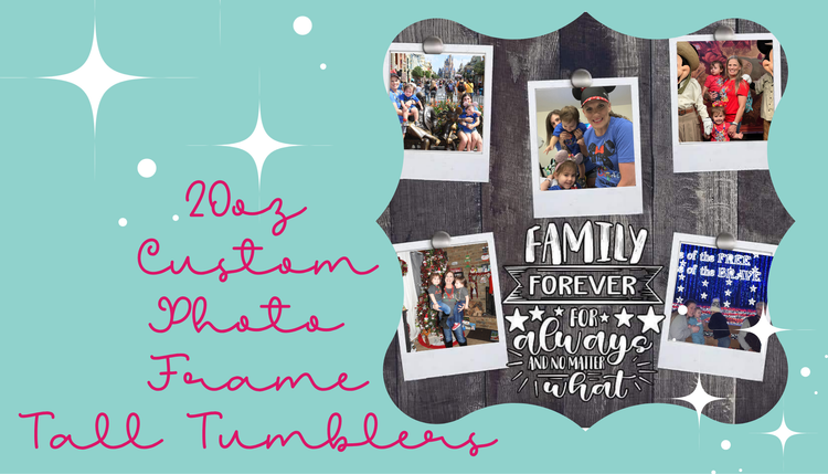 20 oz Custom Photo Frame Tall Skinny Tumbler Related Collection