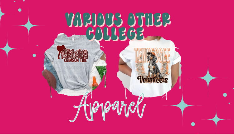 Various Other College Related Apparel Collection