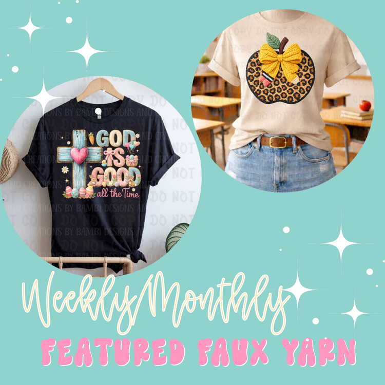 Weekly/Monthly Featured Faux Yarn Apparel Related Collection