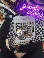 Football Faux Rhinestone Helmet Bow Stacked